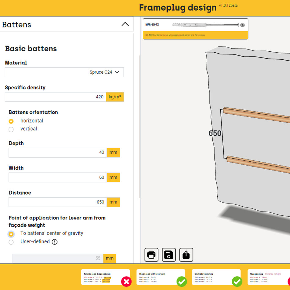 CELO Software MFR - calculate your fixings for facade subructure