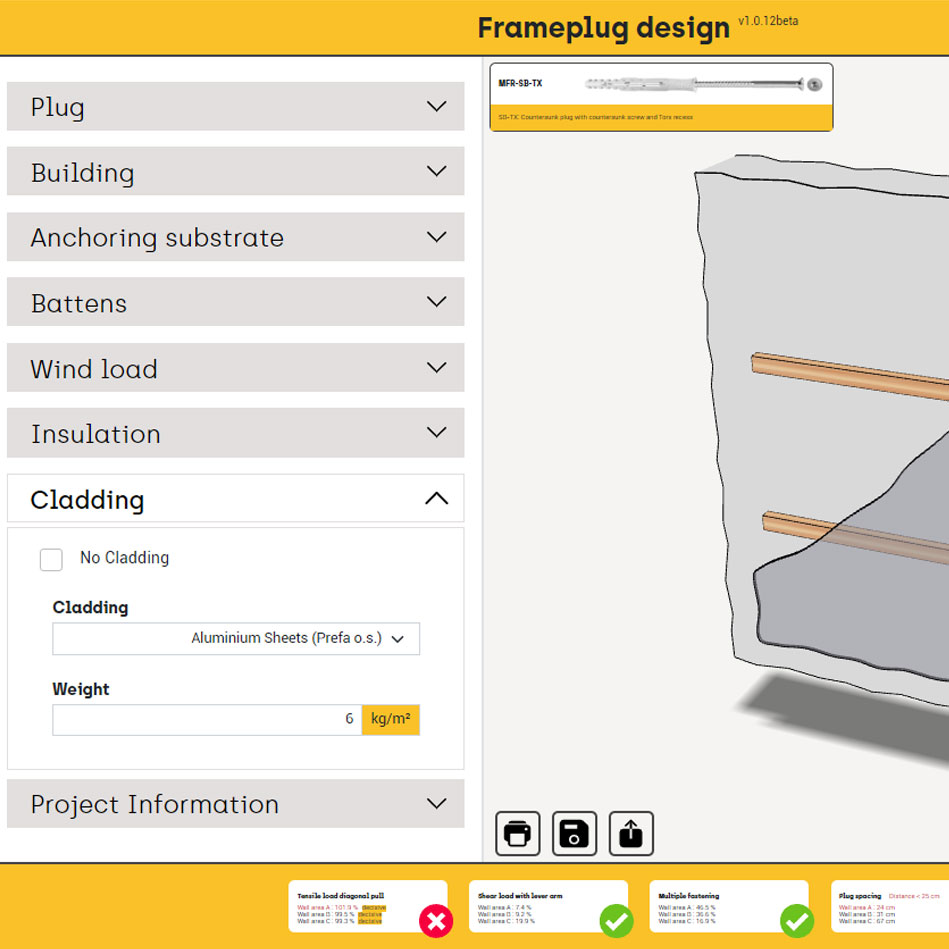 CELO Software MFR - calculate your fixings for facade subructure