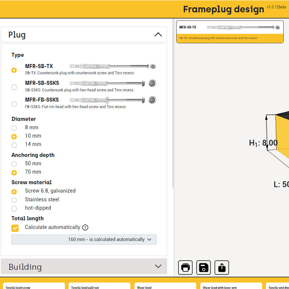 CELO Software MFR - calculate your fixings for facade subructure